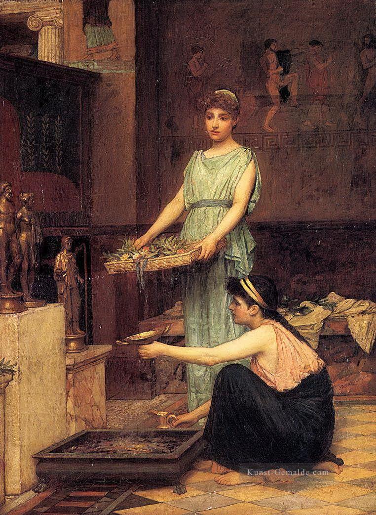 die Penaten JW griechischer weiblicher John William Water Ölgemälde